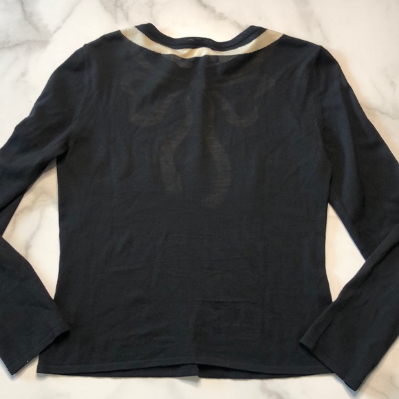 St. John Bow Detail Lightweight Sweater Size SP - Picture 5 of 5
